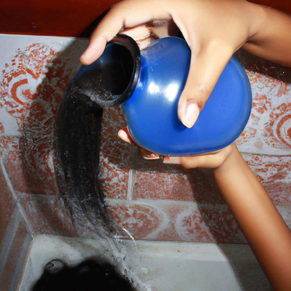Person using Indian traditional shampoo